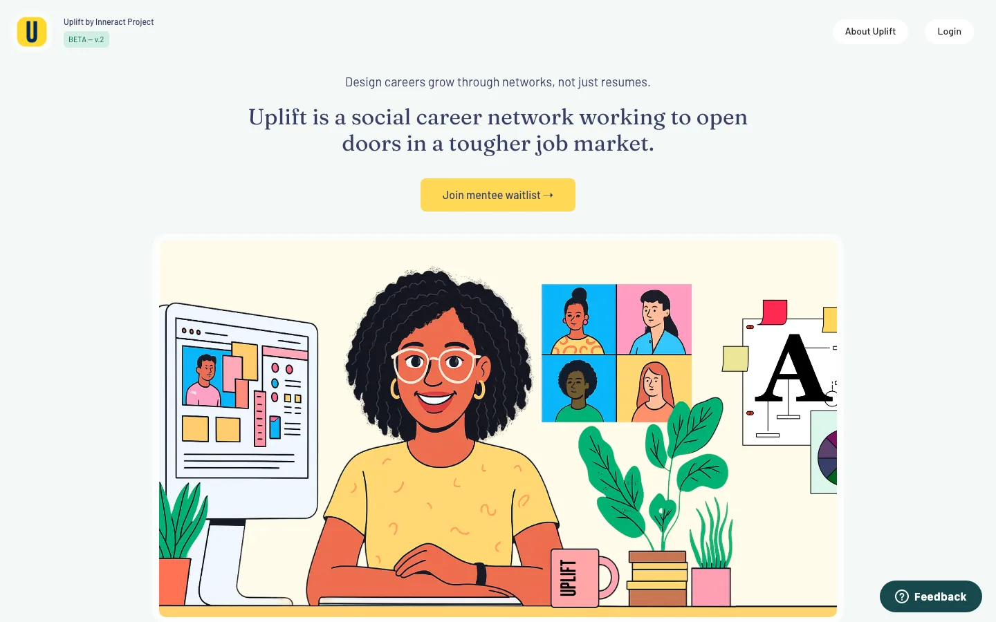 Uplift by Inneract Project, a social career network for designers